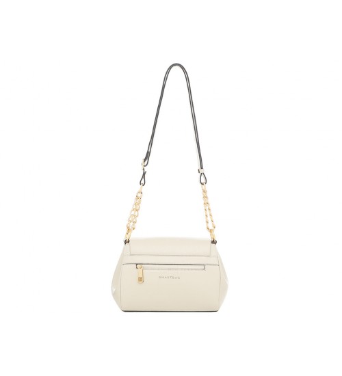 Bolsa Transversal Smartbag Couro Off White